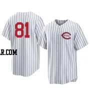 Rhett Lowder Youth Cincinnati Reds White Replica 2022 Field Of Dreams Jersey