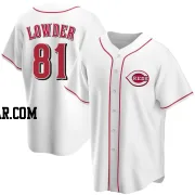 Rhett Lowder Youth Cincinnati Reds White Replica Home Jersey