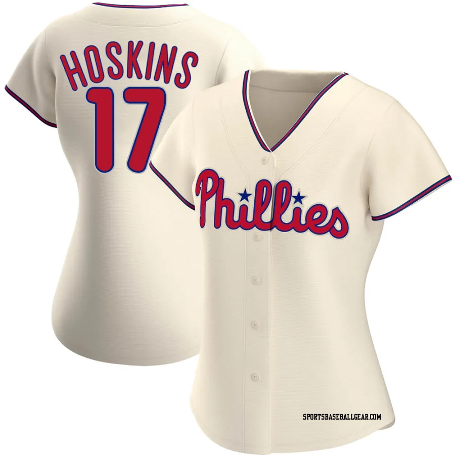 Rhys Hoskins Women's Philadelphia Phillies Cream Replica Alternate Jersey