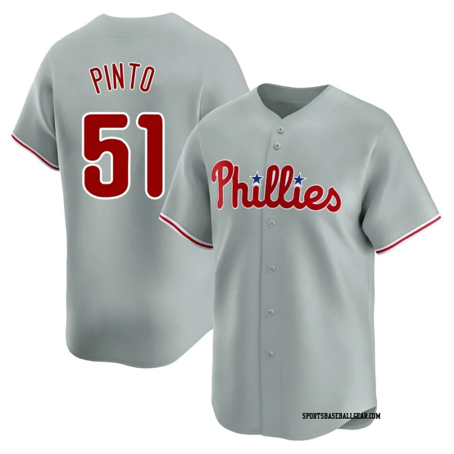 Ricardo Pinto Men's Philadelphia Phillies Gray Limited Away Jersey