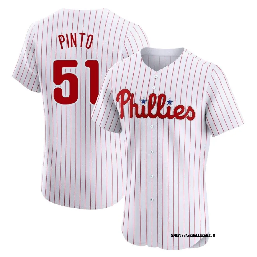 Ricardo Pinto Men's Philadelphia Phillies White Elite Home Jersey