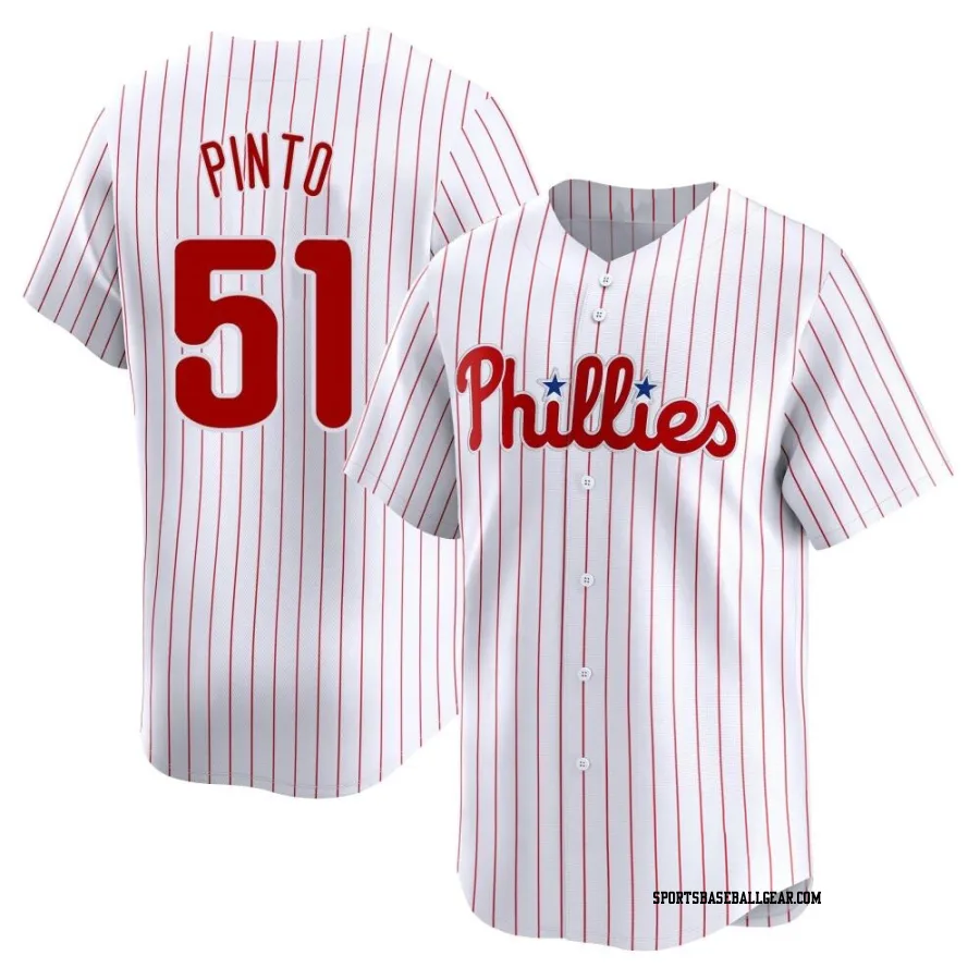 Ricardo Pinto Youth Philadelphia Phillies White Limited Home Jersey