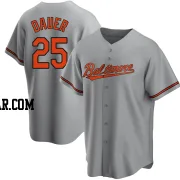 Rich Dauer Men's Baltimore Orioles Gray Replica Road Jersey