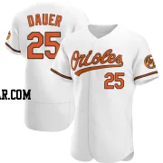 Rich Dauer Men's Baltimore Orioles White Authentic Home Jersey