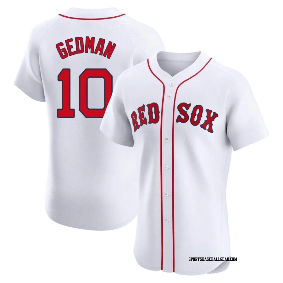 Rich Gedman Men's Boston Red Sox White Elite Home Jersey