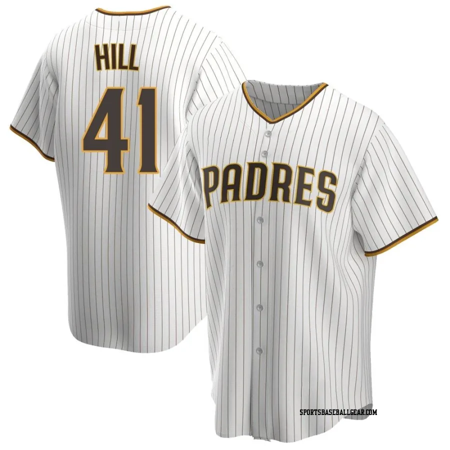 Rich Hill Men's San Diego Padres White/Brown Replica Home Jersey