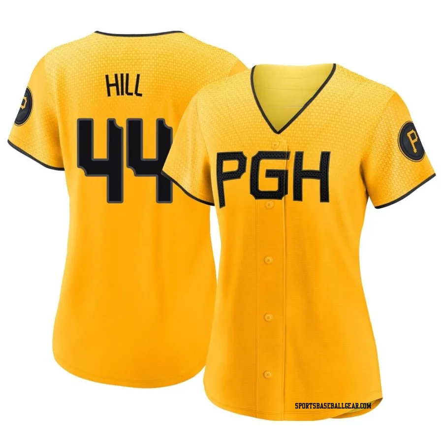 Rich Hill Women's Pittsburgh Pirates Gold Authentic 2023 City Connect Jersey