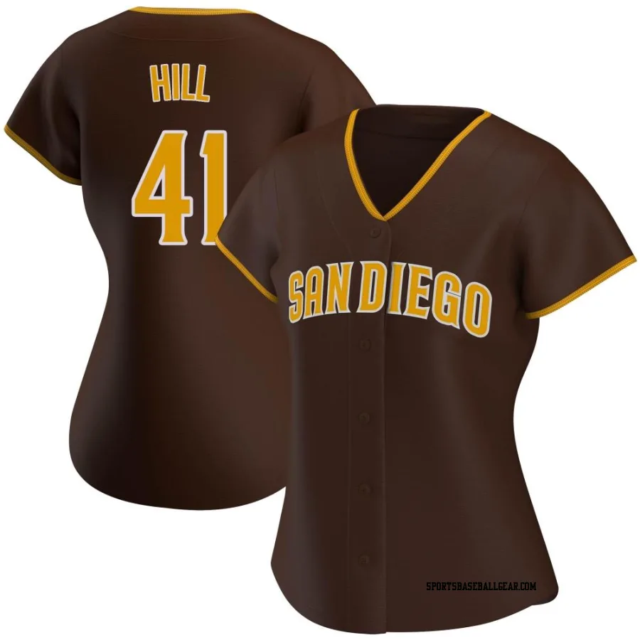 Rich Hill Women's San Diego Padres Brown Authentic Road Jersey