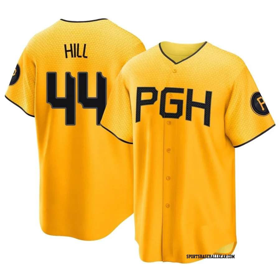 Rich Hill Youth Pittsburgh Pirates Gold Replica 2023 City Connect Jersey