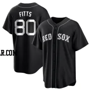 Richard Fitts Men's Boston Red Sox Black/White Replica Jersey