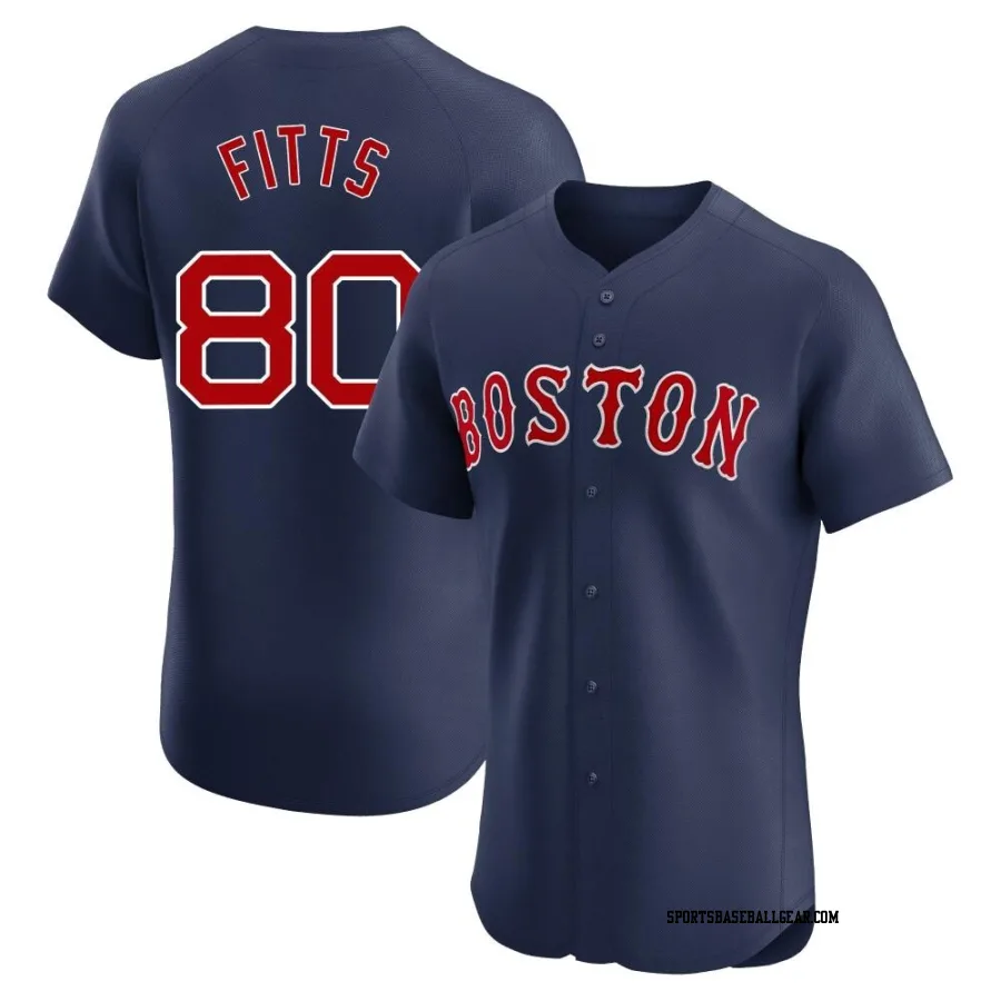 Richard Fitts Men's Boston Red Sox Navy Elite Alternate Jersey