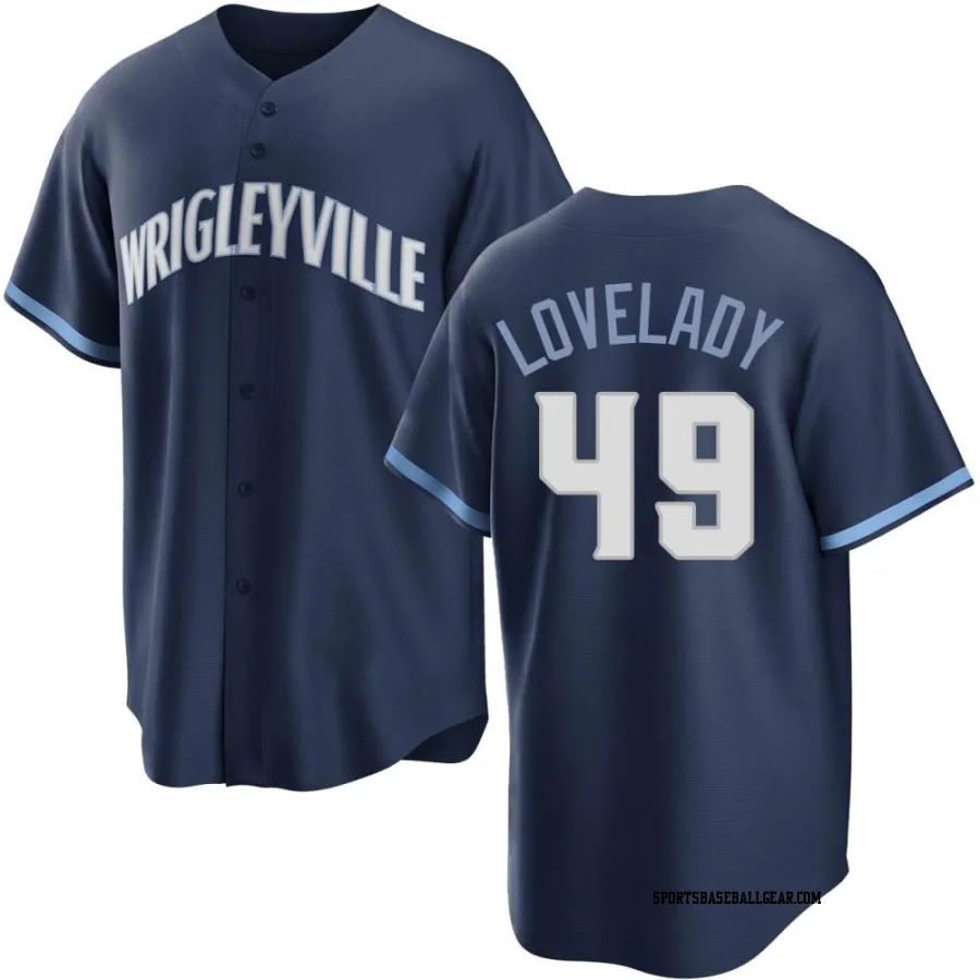 Richard Lovelady Men's Chicago Cubs Navy Replica 2021 City Connect Jersey