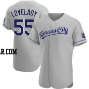 Richard Lovelady Men's Kansas City Royals Gray Authentic Road Jersey