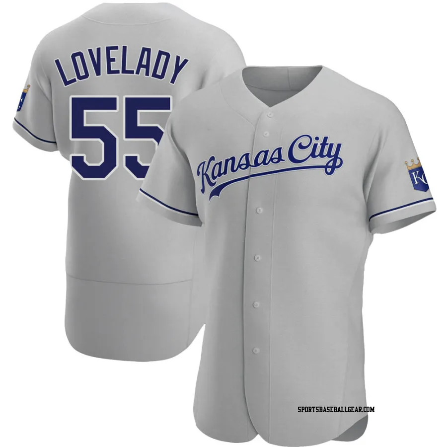 Richard Lovelady Men's Kansas City Royals Gray Authentic Road Jersey