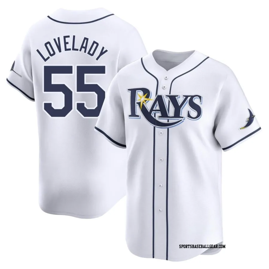 Richard Lovelady Men's Tampa Bay Rays White Limited Home Jersey