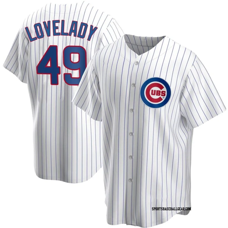 Richard Lovelady Youth Chicago Cubs White Replica Home Jersey