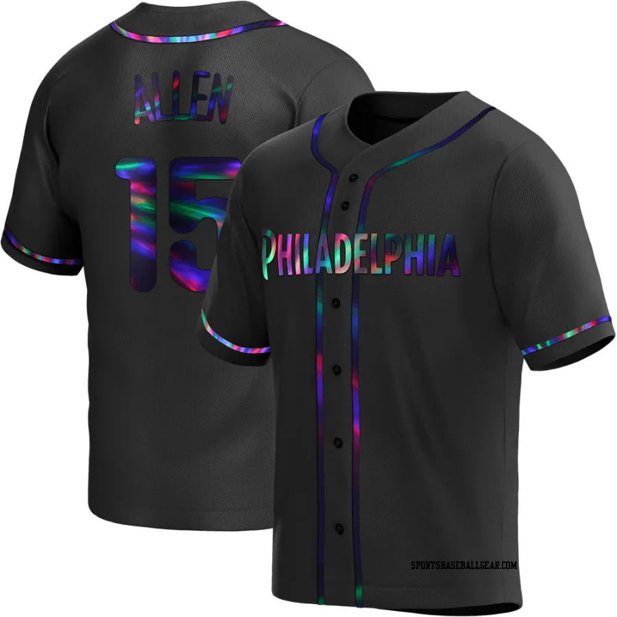 Richie Allen Men's Philadelphia Phillies Black Holographic Replica Alternate Jersey