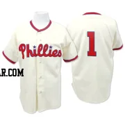 Richie Ashburn Men's Philadelphia Phillies Cream Authentic Throwback Jersey