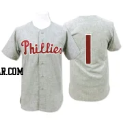 Richie Ashburn Men's Philadelphia Phillies Grey Authentic 1950 Throwback Jersey