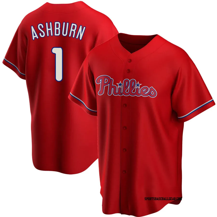 Richie Ashburn Men's Philadelphia Phillies Red Replica Alternate Jersey