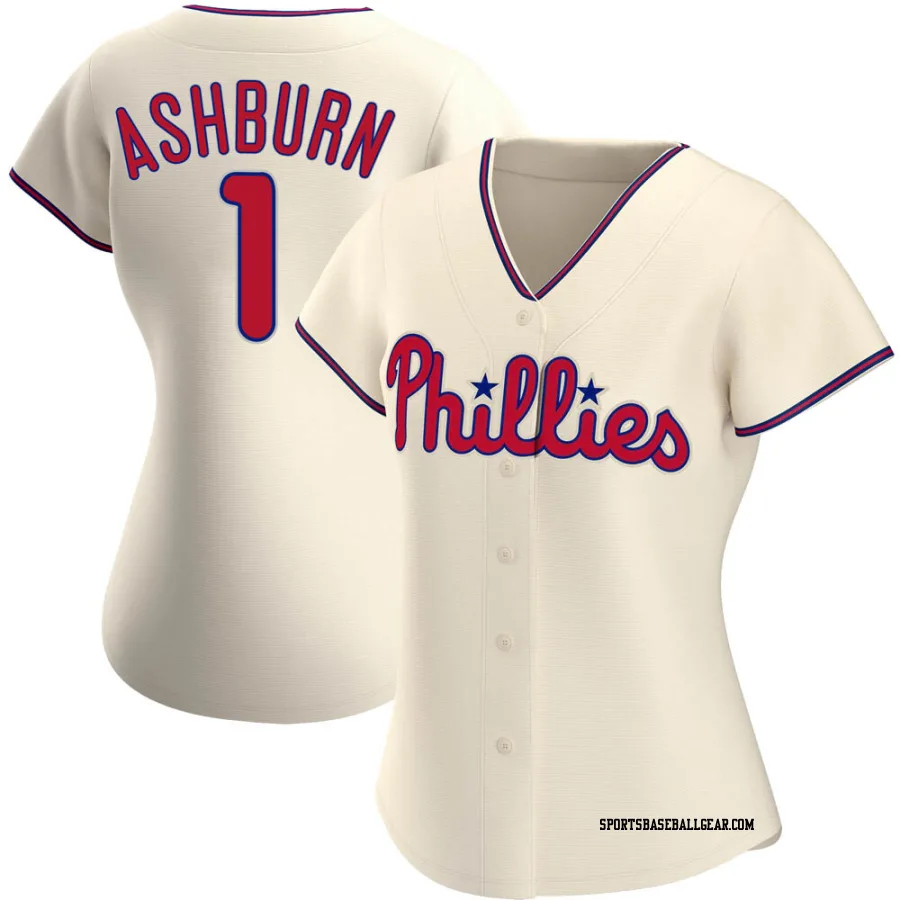 Richie Ashburn Women's Philadelphia Phillies Cream Authentic Alternate Jersey