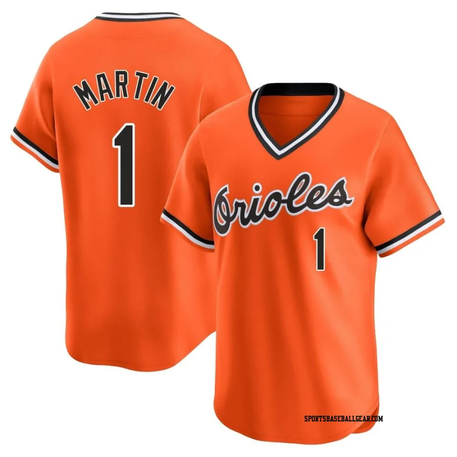 Richie Martin Men's Baltimore Orioles Orange Limited Cooperstown Collection Jersey