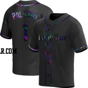 Richie Palacios Men's Tampa Bay Rays Black Holographic Replica Alternate Jersey