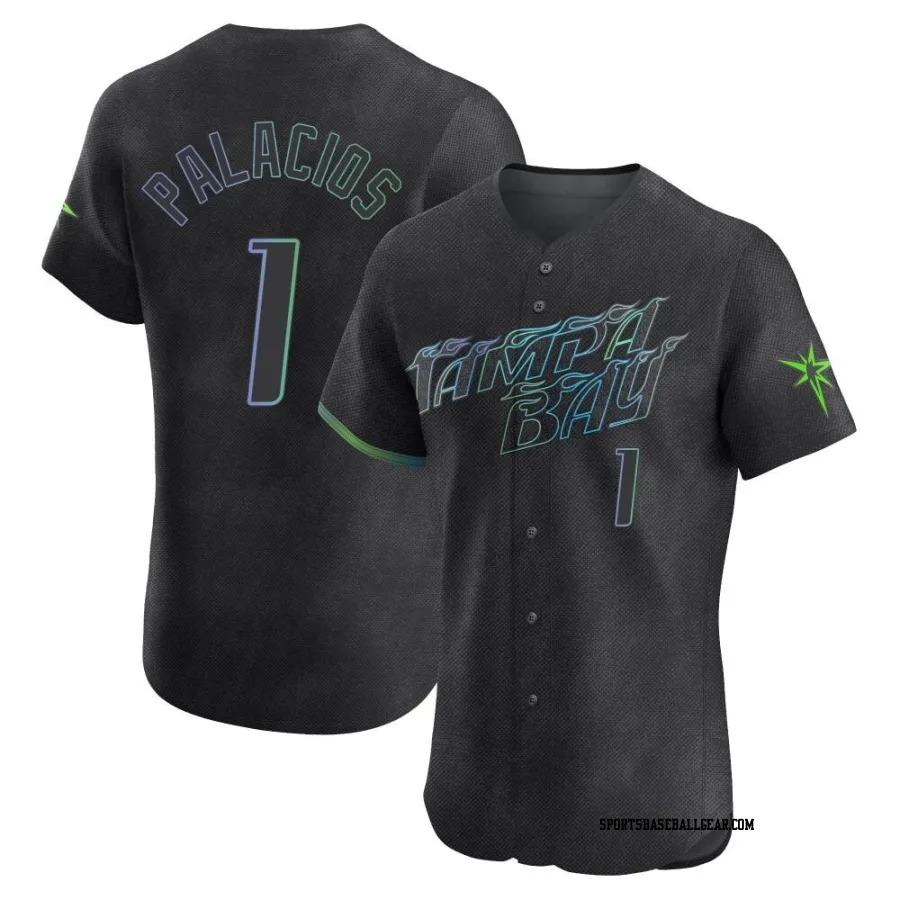 Richie Palacios Men's Tampa Bay Rays Charcoal Elite 2024 City Connect Jersey