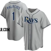 Richie Palacios Men's Tampa Bay Rays Gray Replica Road Jersey