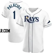 Richie Palacios Men's Tampa Bay Rays White Authentic Home Jersey