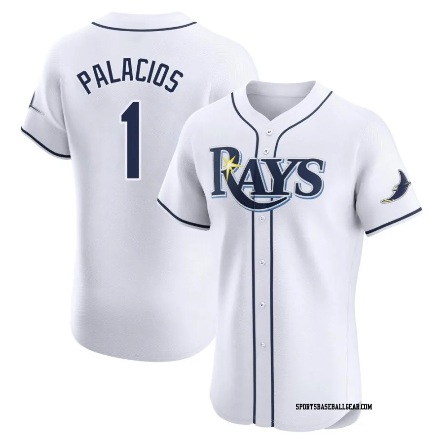 Richie Palacios Men's Tampa Bay Rays White Elite Home Jersey