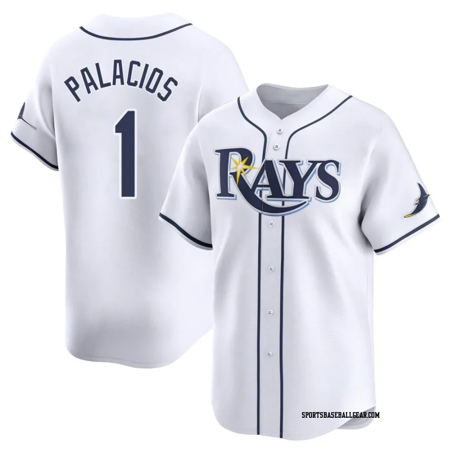 Richie Palacios Men's Tampa Bay Rays White Limited Home Jersey