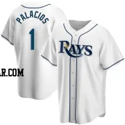 Richie Palacios Men's Tampa Bay Rays White Replica Home Jersey