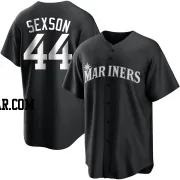 Richie Sexson Men's Seattle Mariners Black/White Replica Jersey