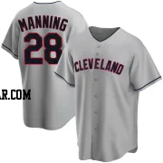 Rick Manning Men's Cleveland Guardians Gray Replica Road Jersey