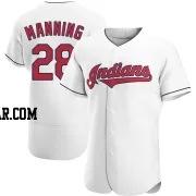 Rick Manning Men's Cleveland Guardians White Authentic Home Jersey