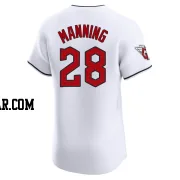 Rick Manning Men's Cleveland Guardians White Elite Home Jersey