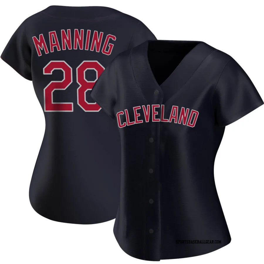 Rick Manning Women's Cleveland Guardians Navy Authentic Alternate Jersey