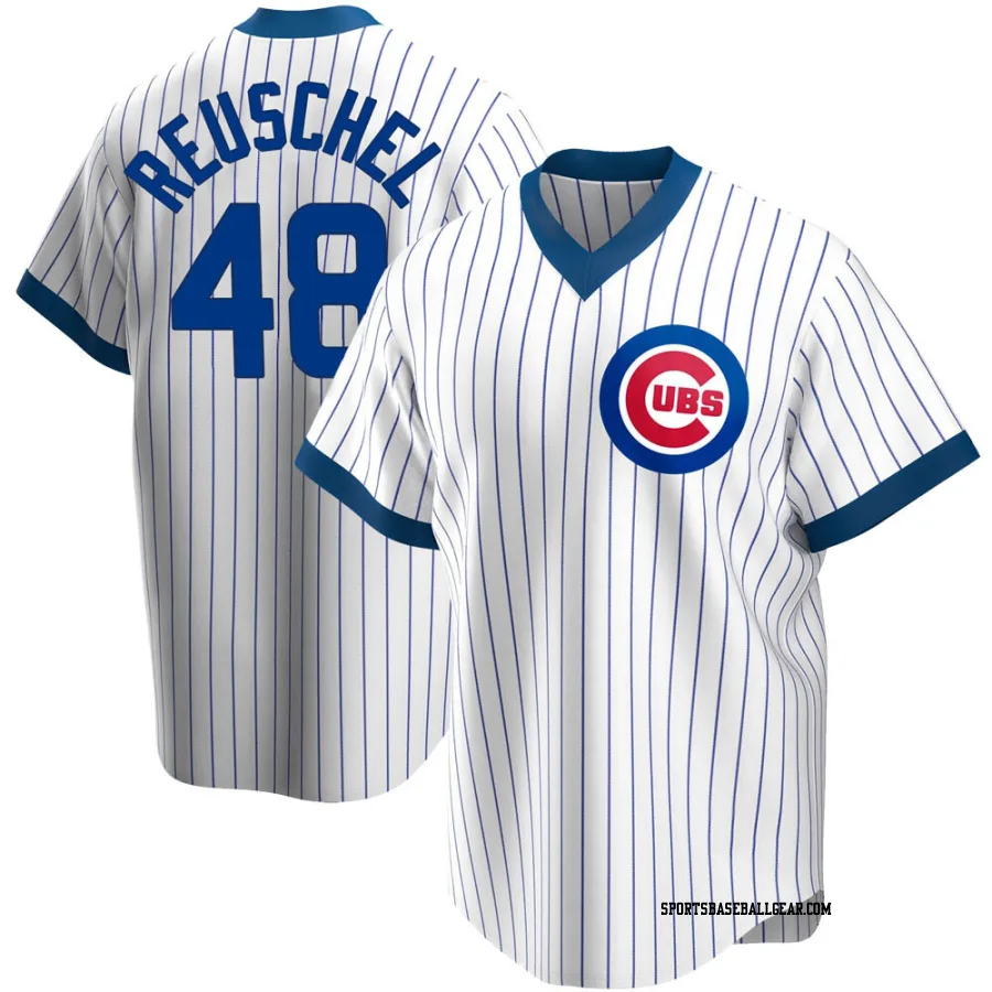 Rick Reuschel Men's Chicago Cubs White Replica Home Cooperstown Collection Jersey