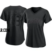 Rick Reuschel Women's Chicago Cubs Black Authentic Pitch Fashion Jersey