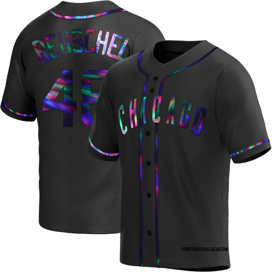 Rick Reuschel Youth Chicago Cubs Black Holographic Replica Alternate Jersey