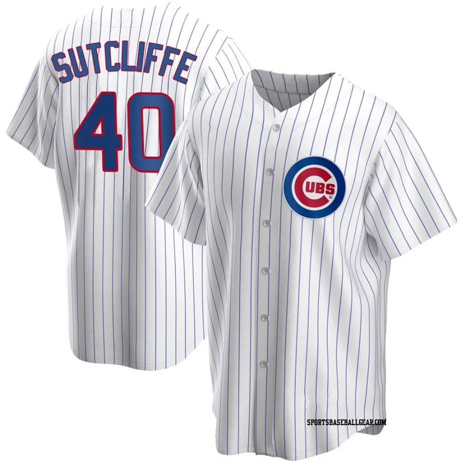 Rick Sutcliffe Men's Chicago Cubs White Replica Home Jersey