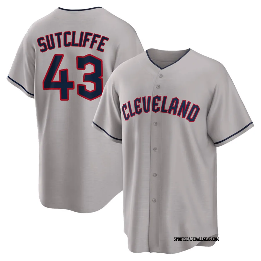 Rick Sutcliffe Men's Cleveland Guardians Gray Replica Road Jersey