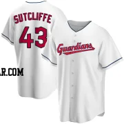 Rick Sutcliffe Men's Cleveland Guardians White Replica Home Jersey