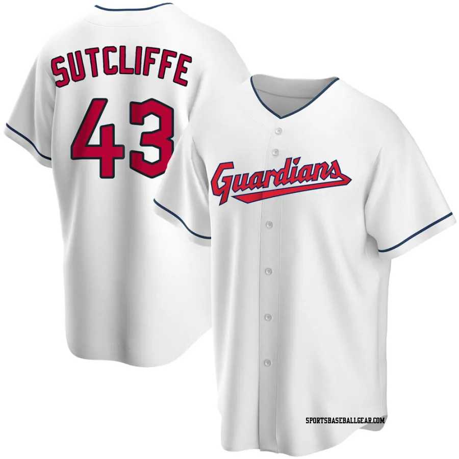 Rick Sutcliffe Men's Cleveland Guardians White Replica Home Jersey