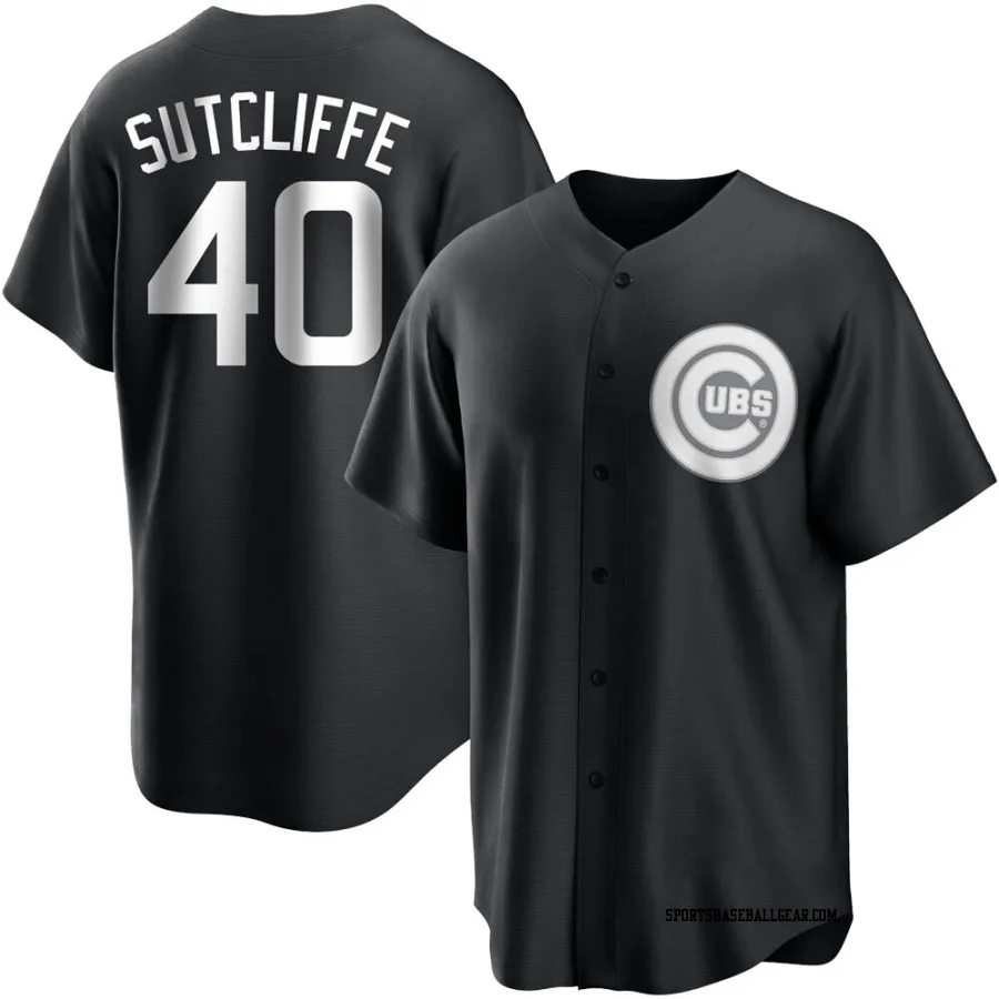 Rick Sutcliffe Youth Chicago Cubs Black/White Replica Jersey