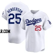 Rickey Henderson Men's Los Angeles Dodgers White Limited Home Jersey