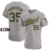 Rickey Henderson Men's Oakland Athletics Gray Elite Road Jersey