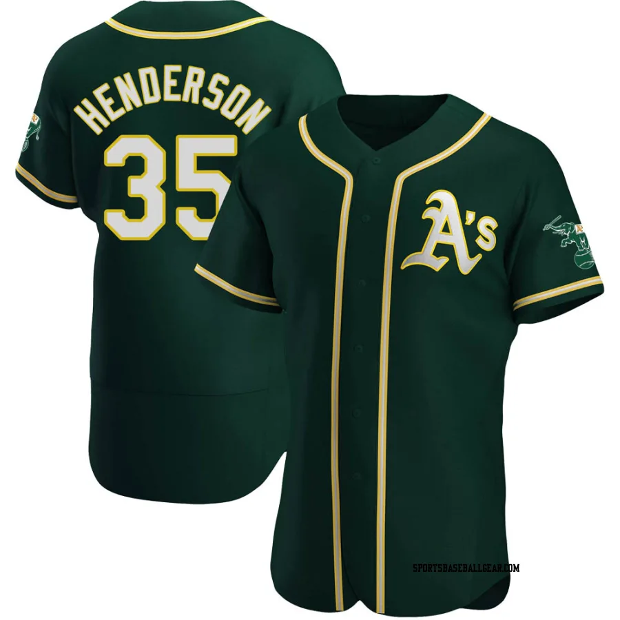 Rickey Henderson Men's Oakland Athletics Green Authentic Alternate Jersey