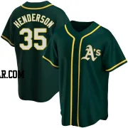 Rickey Henderson Men's Oakland Athletics Green Replica Alternate Jersey